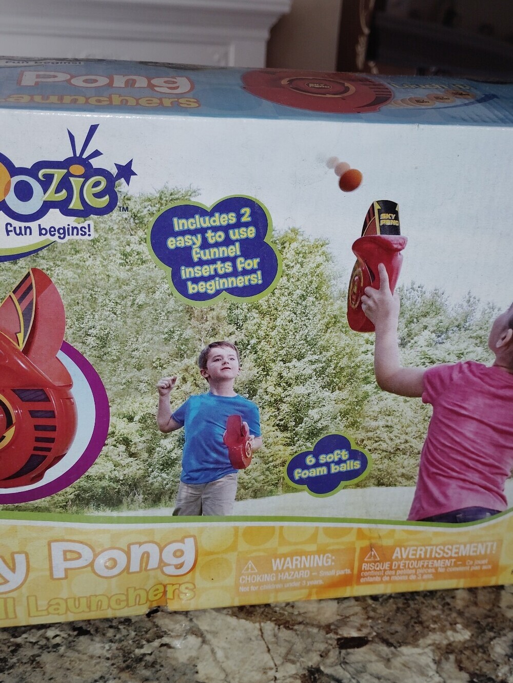 Red Pong Ball Launcher - Kids Action Toy New